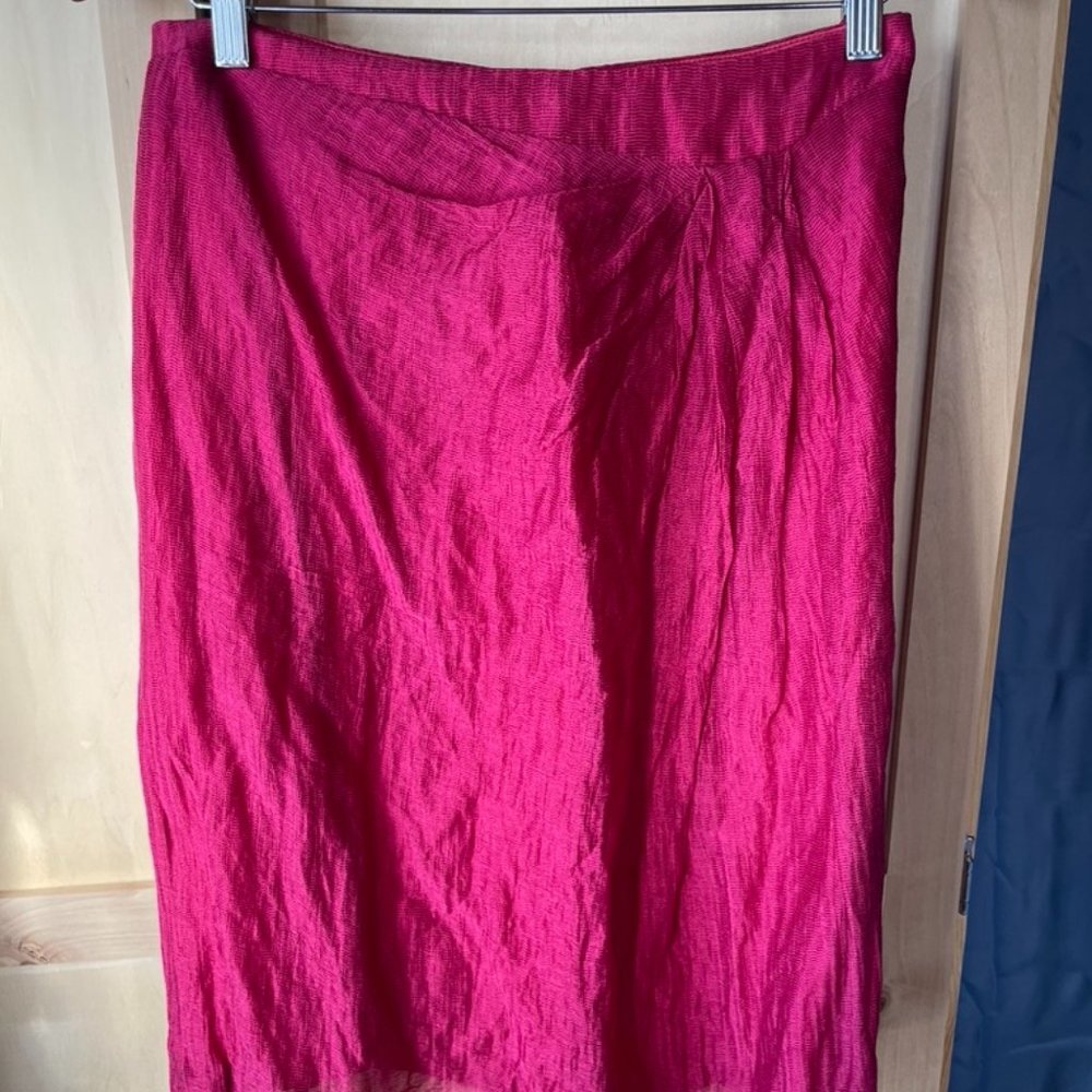Veronika Maine Raspberry Knee Length Skirt Size 12